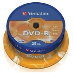 DVD-R 16X VERBATIM TARRINA 25UDS.